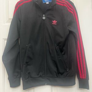 Adidas Varsity Bomber Black Pink Big Girls Large